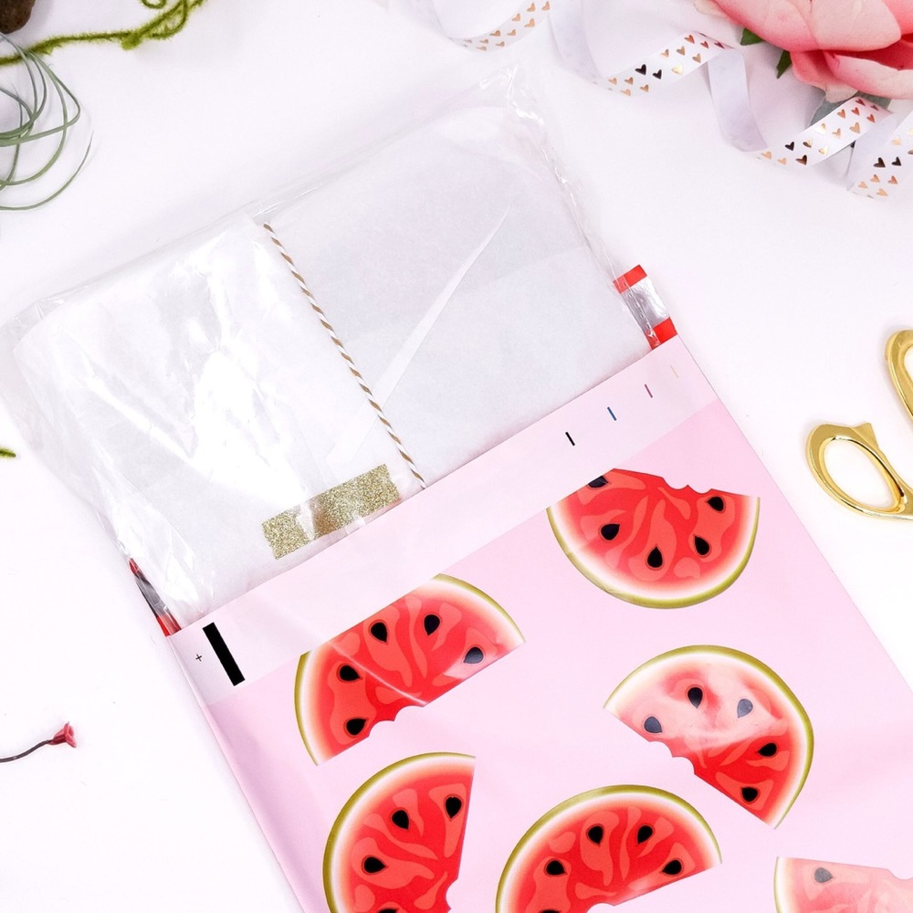 50 10X13  Watermelon Poly Mailers CLEARANCE - Picture 5 of 8